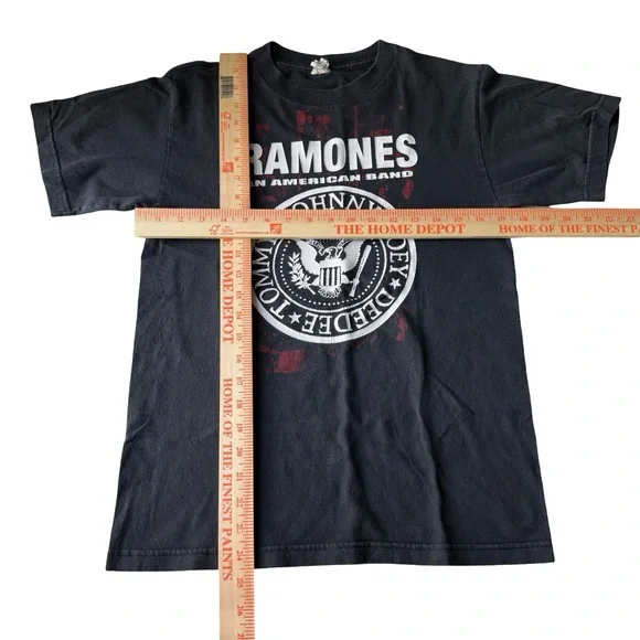 Ramones Graphic Tee Size S Black Punk Rock Band Shirt Anvil Y2K - Picture 3 of 5